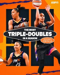 开云体育首页-阿丽莎-托马斯狂揽12+16+15，创单季三双历史纪录，连续15+助攻前无古人